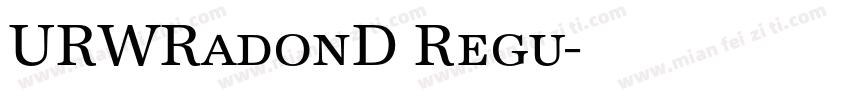 URWRadonD Regu字体转换